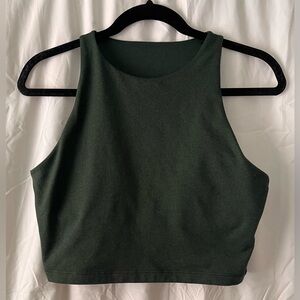 Old Navy Dark Green CloudComfy Go-Dry Workout Top Size M